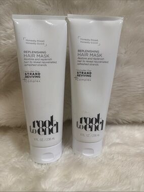 Root to End Replenishing Hair Mask 8 oz Lot of 2 New Unopened Vegan